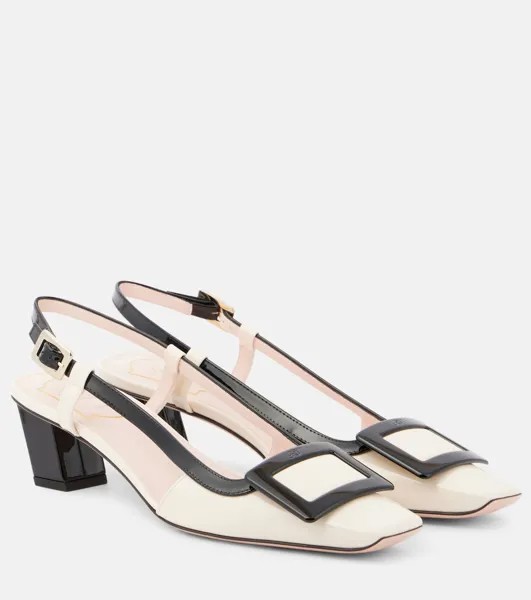 Лакированные туфли Belle Vivier с пяткой на пятке Roger Vivier, мультиколор