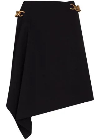 Givenchy юбка мини асимметричного кроя с цепочкой