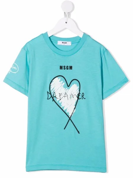 MSGM Kids футболка с надписью