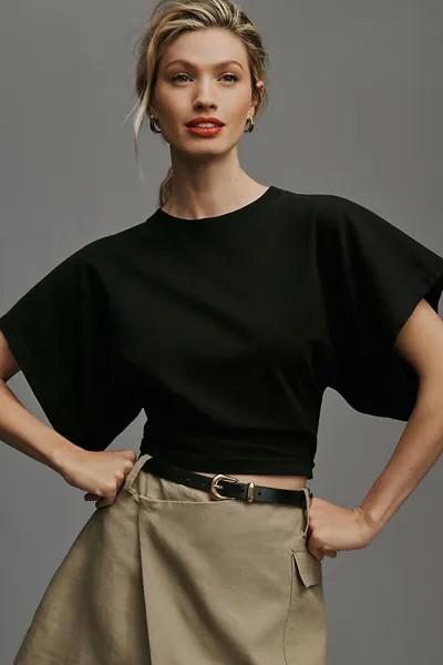Футболка AGOLDE Britt с объемными рукавами, черный