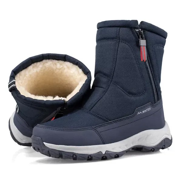 Мужские зимние ботинки 2022, модные толстые плюшевые однотонные ботинки для снега, мужская обувь, повседневные ботильоны botas hombre