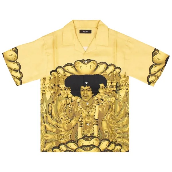 Рубашка с короткими рукавами Amiri Jimi Hendrix, Желтая