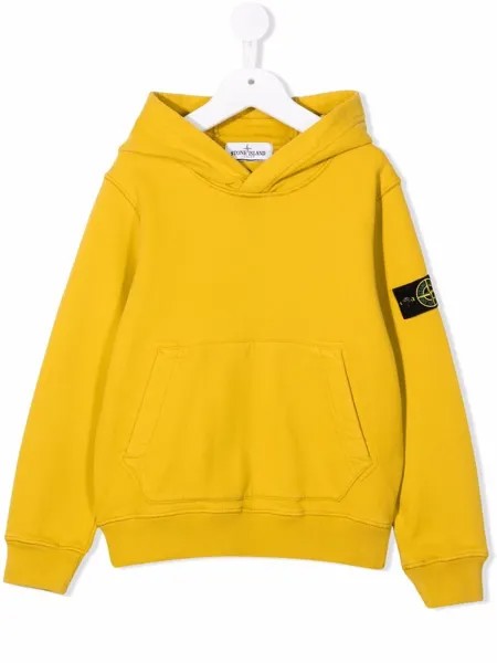 Stone Island Junior худи с нашивкой-логотипом