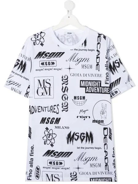 MSGM Kids футболка с логотипом