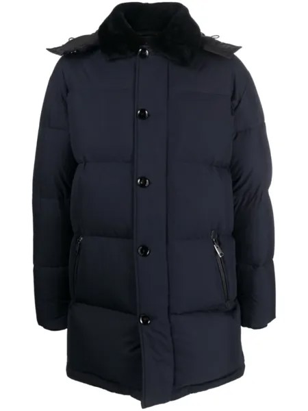 Brioni стеганый пуховик, синий