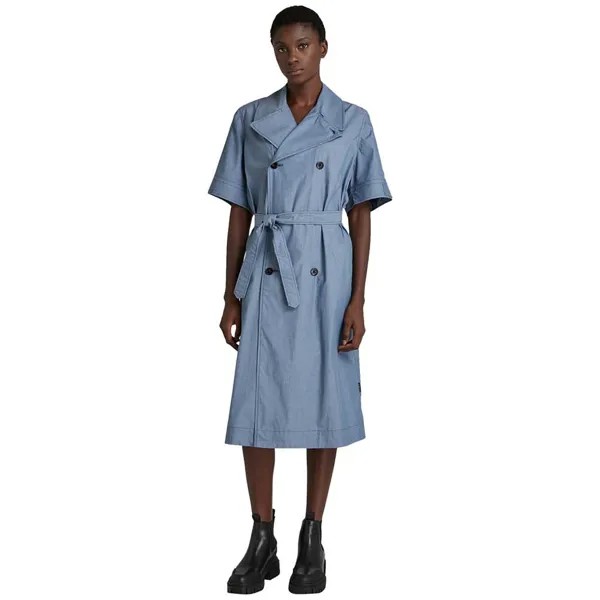 Платье с коротким рукавом G-Star High Trench, синий