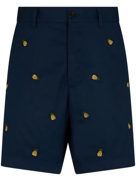 Dsquared2 шорты чинос с вышивкой, синий