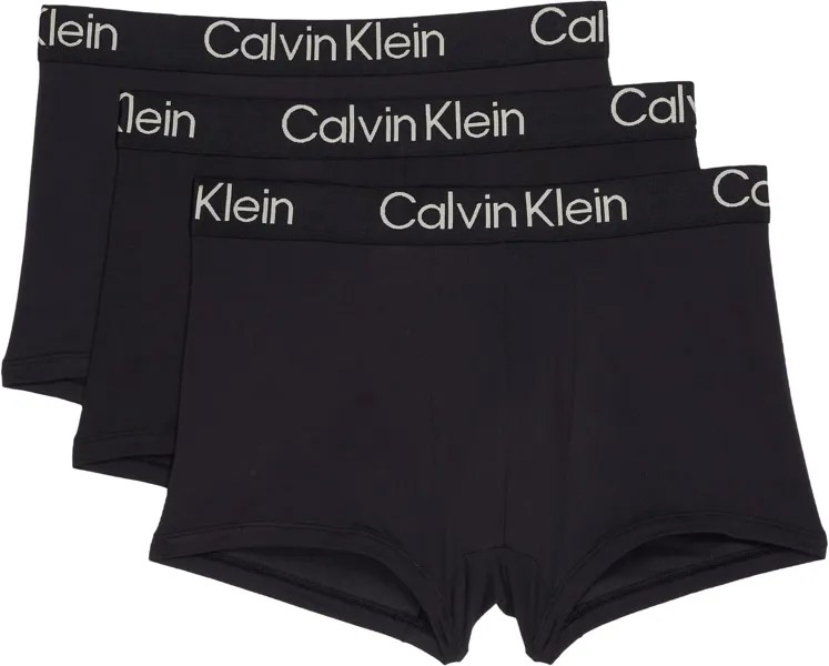 Трусы Eco Pure из модала, 3 шт. Calvin Klein Underwear, черный
