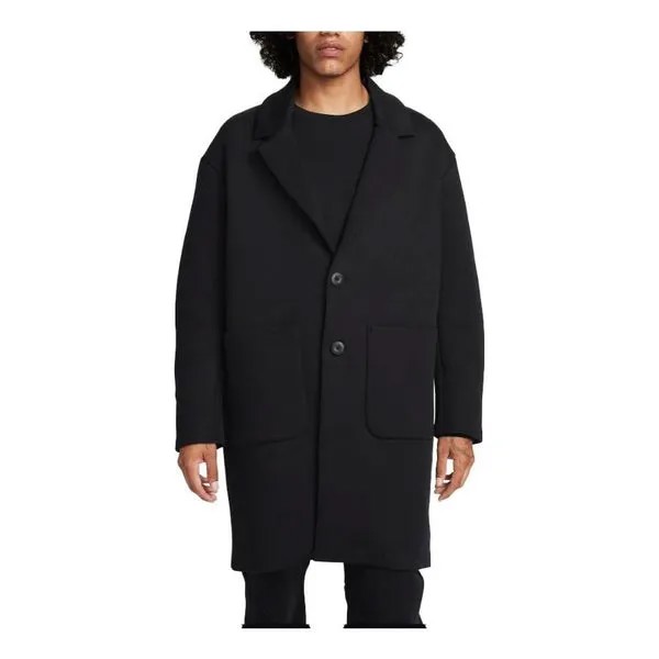 Куртка Nike Sportswear Tech Fleece Reimagined Loose Fit Trench Coat 'Black', черный