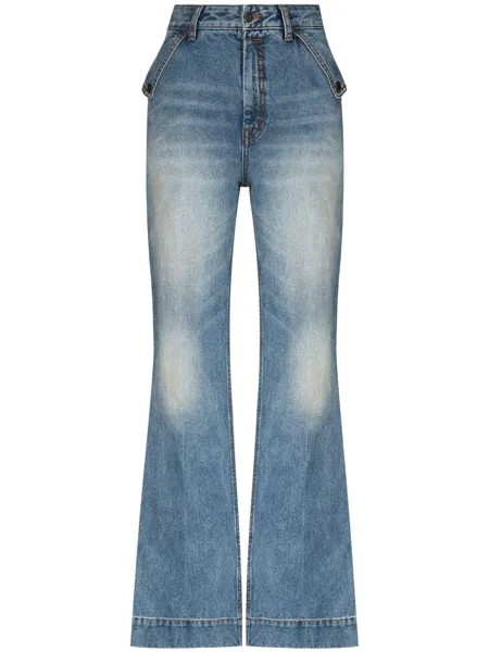 Zimmermann расклешенные джинсы с завышенной талией