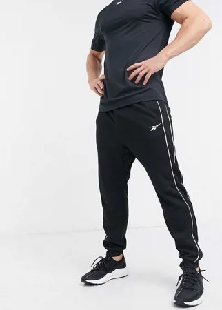 Черные джоггеры с окантовкой Reebok Training-Черный цвет
