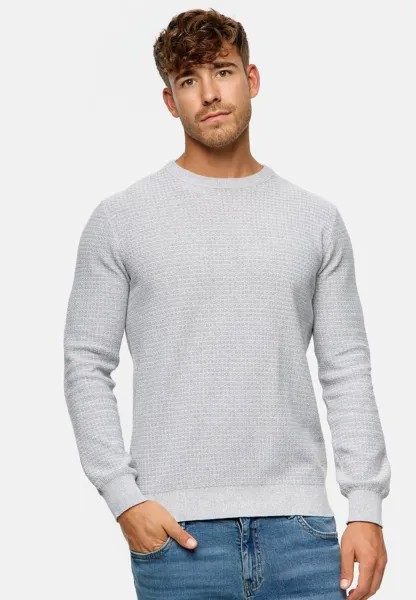Вязаный свитер LOURDES INDICODE JEANS, цвет lt grey mix