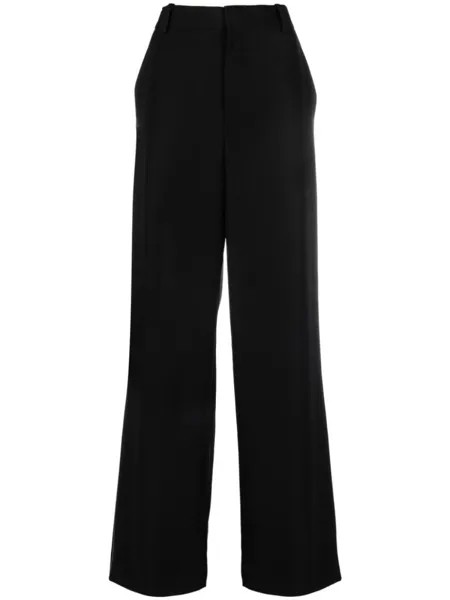 Balmain широкие брюки средней посадки, черный