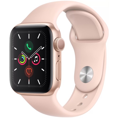 Apple Watch Series 5 GPS+ Cellular 40mm Space Black Stainless Steel Case with Black Sport Band MWX82