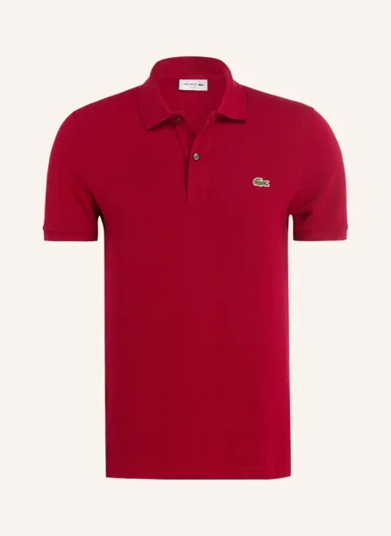 Рубашка поло LACOSTE Piqué Slim Fit, темно-красный