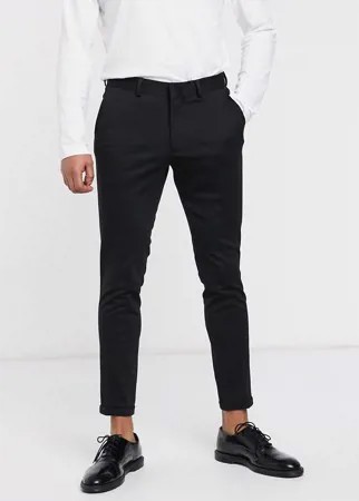 Строгие брюки скинни Selected Homme-Черный