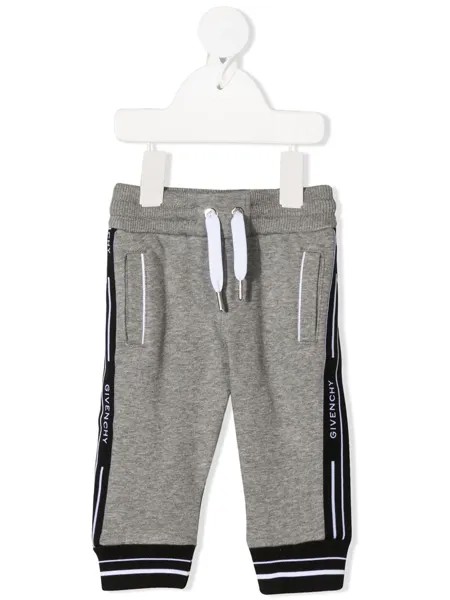 Givenchy Kids спортивные брюки с логотипами на лампасах