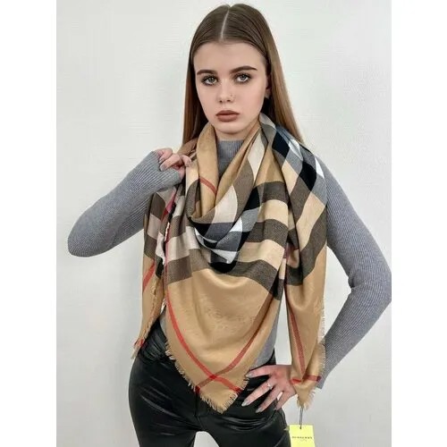 Палантин , 140х140 см, бежевый