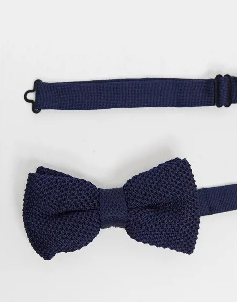 Трикотажный галстук-бабочка Gianni Feraud-Темно-синий