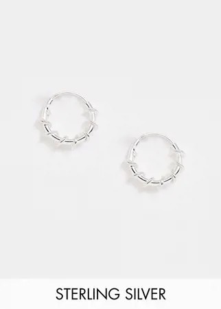 Серебряные серьги-кольца Kingsley Ryan, 10 мм-Серебряный