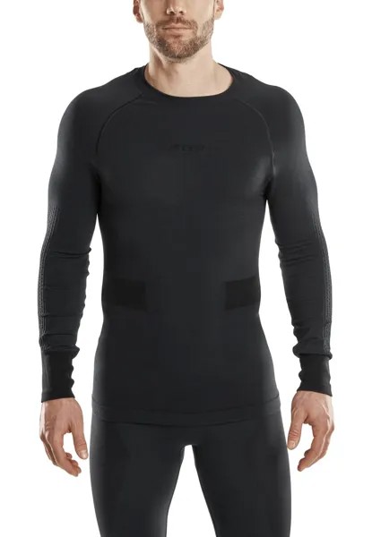 Майка/рубашка LONG SLEEVE BASE LAYER SKIING CEP, цвет black