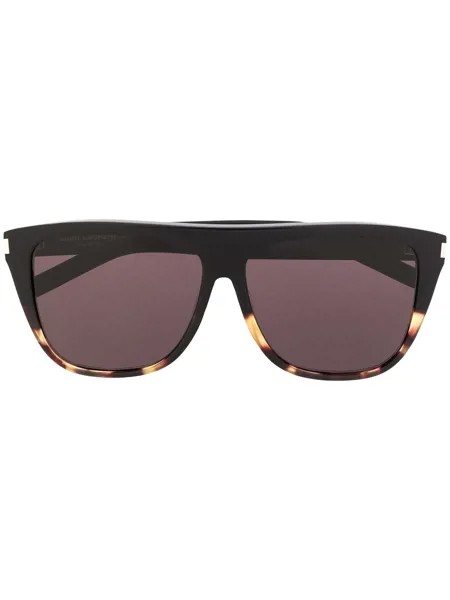 Saint Laurent Eyewear солнцезащитные очки в массивной квадратной оправе