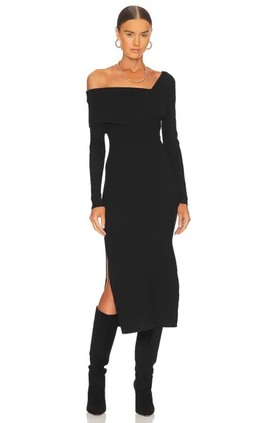 Платье миди Line & Dot Sylvie Midi Sweater Dress, черный