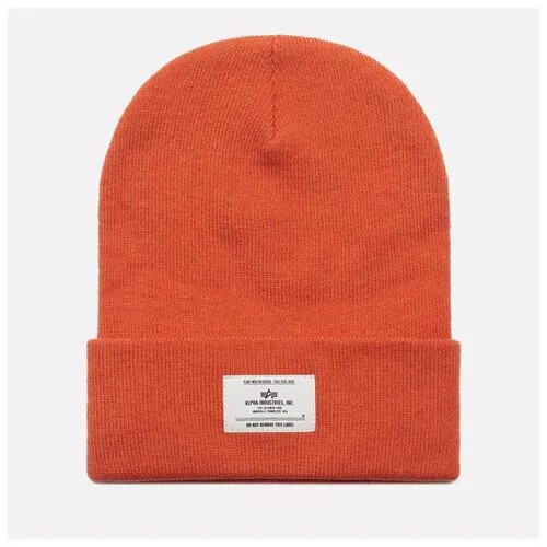 Шапка Alpha Industries Essential Beanie оранжевый , Размер ONE SIZE