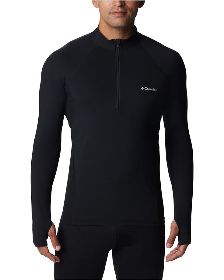 Топ Columbia Midweight Stretch Long Sleeve Half Zip, цвет Black 1