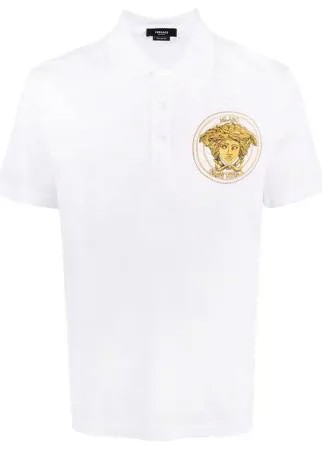 Versace рубашка поло с вышивкой Medusa