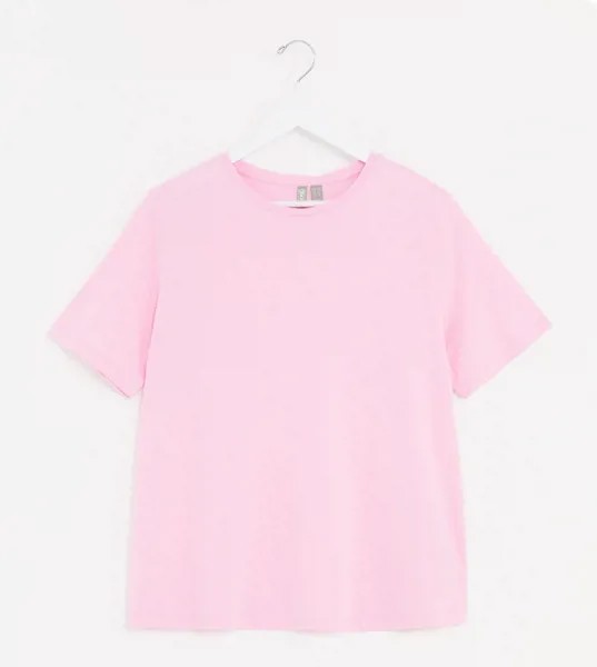 Розовая футболка из органического хлопка ASOS DESIGN Curve-Розовый