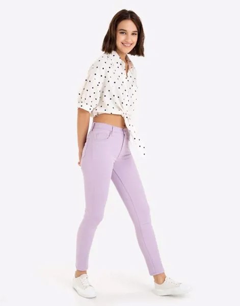 Сиреневые джинсы Legging с высокой талией Gloria Jeans