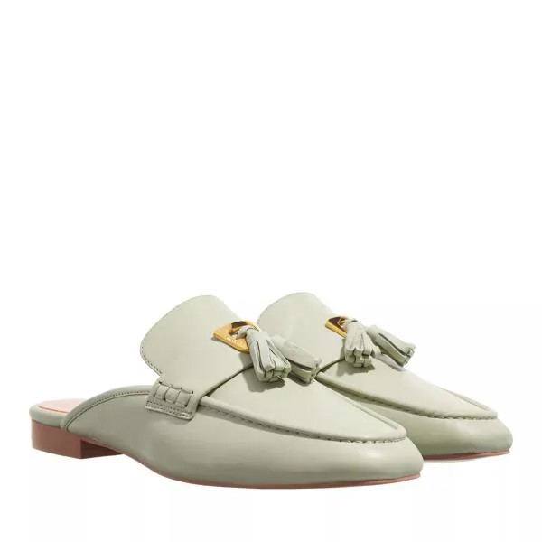 Туфли loafer open back smooth leather celadon Coccinelle, зеленый