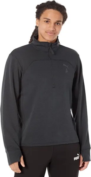 Пуловер PUMA Seasons 1/2 Zip Pullover, цвет Puma Black