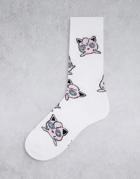 Носки с принтом Джигглипаффа ASOS DESIGN Pokemon-Белый