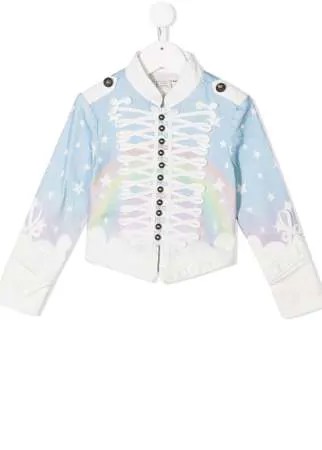 Stella McCartney Kids джинсовая куртка Magic Rainbow