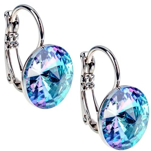 Серьги XUPING JEWELRY, кристаллы Swarovski, бирюзовый