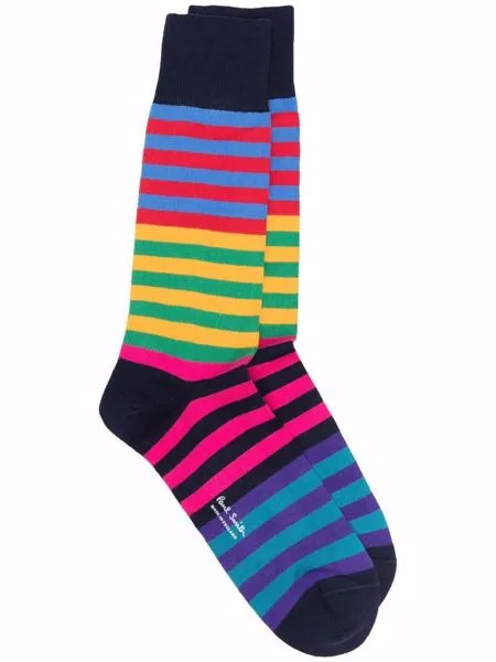 PAUL SMITH полосатые носки с логотипом