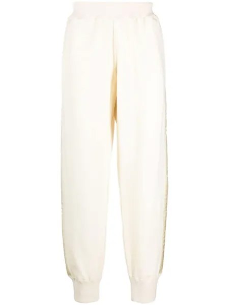 Jil Sander зауженные спортивные брюки из джерси, нейтральный цвет