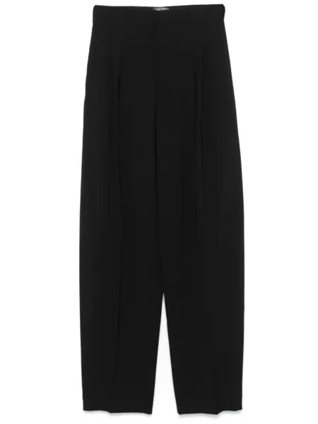 Mugler плиссированные брюки широкого кроя, черный