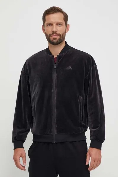 Двусторонний бомбер adidas, черный
