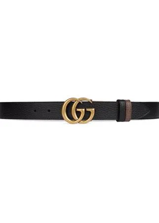 Gucci двусторонний ремень с пряжкой Double G