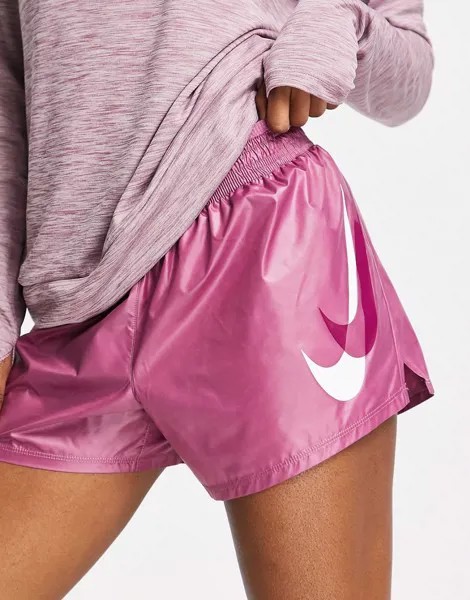 Розовые шорты для бега с логотипом-галочкой Nike Running-Розовый цвет