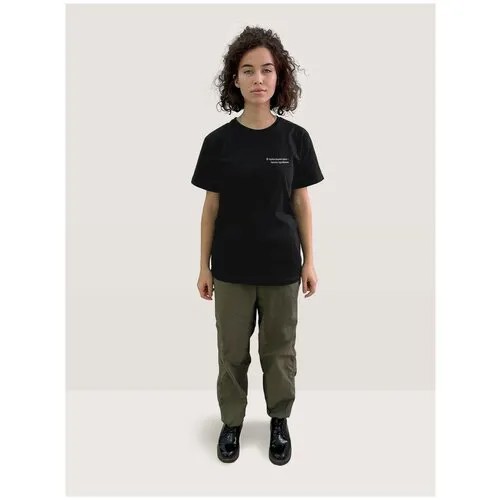 Футболка minimal trend, хлопок, размер M, черный