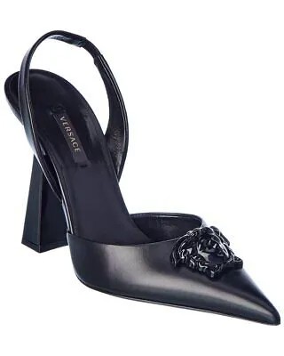 Женские кожаные туфли с ремешком на пятке Versace La Medusa