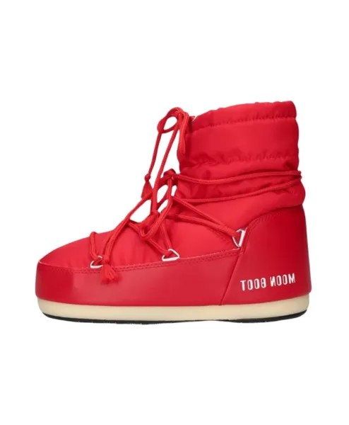 Легкие низкие зимние ботинки из нейлона Moon Boot, красный