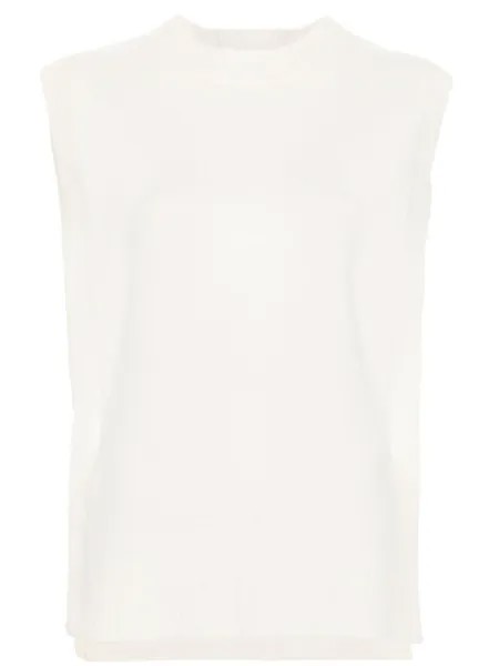 A.P.C. шерстяной топ с круглым вырезом, нейтральный цвет