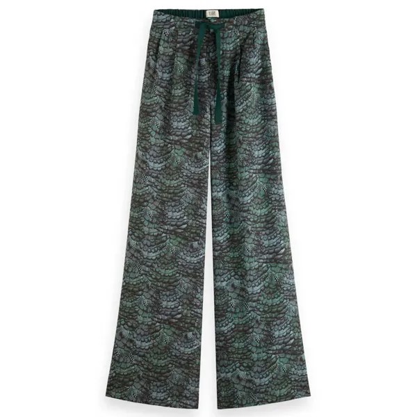 Пижамные брюки Scotch & Soda Eleni Wide Leg, зеленый