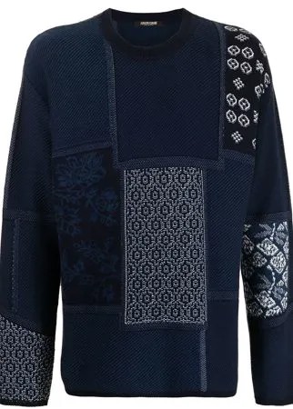 Roberto Cavalli джемпер в технике пэчворк