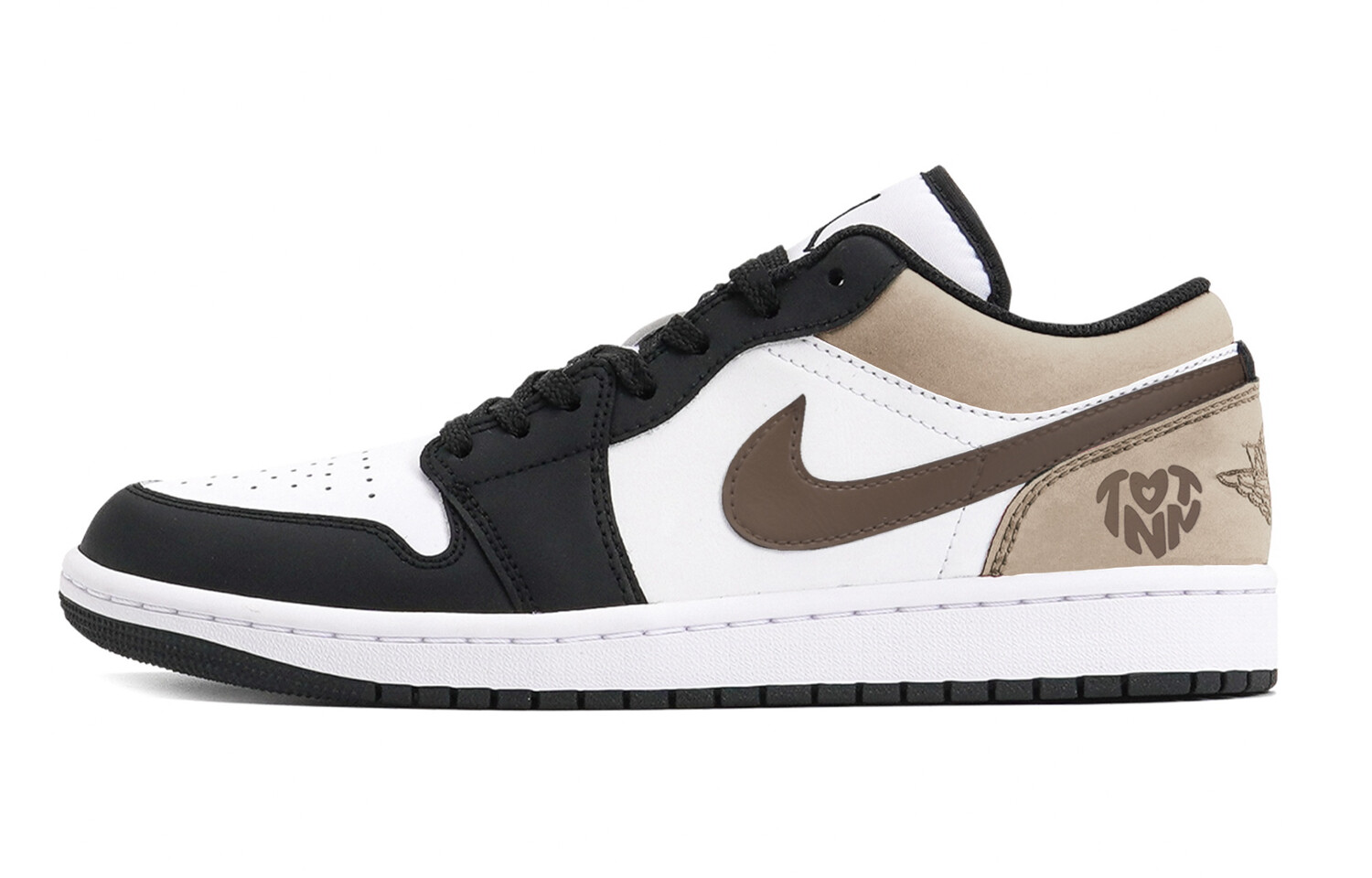 Кроссовки Air Jordan 1 Vintage Basketball Shoes Men Low-top Brown/Black/White, хаки